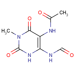 CAS No:85438-96-6 Acetamide,N-[4-(formylamino)-1,2,3,6-tetrahydro-1-methyl-2,6-dioxo-5-pyrimidinyl]-