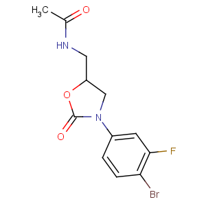CAS No:856677-05-9 N-[[(5S)-3-(4-bromo-3-fluorophenyl)-2-oxo-1,<br />3-oxazolidin-5-yl]methyl]acetamide