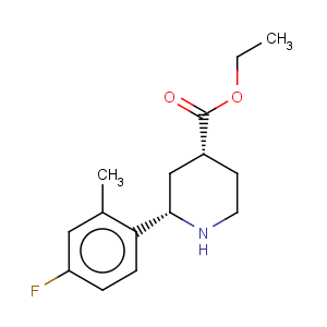CAS No:857357-08-5 4-Piperidinecarboxylicacid, 2-(4-fluoro-2-methylphenyl)-, ethyl ester
