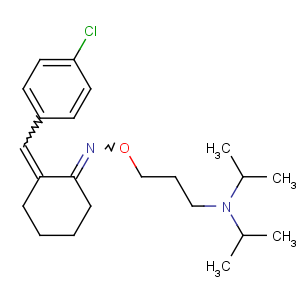 CAS No:85750-38-5 3-[(E)-[(2E)-2-[(4-chlorophenyl)methylidene]cyclohexylidene]amino]oxy-N,<br />N-di(propan-2-yl)propan-1-amine