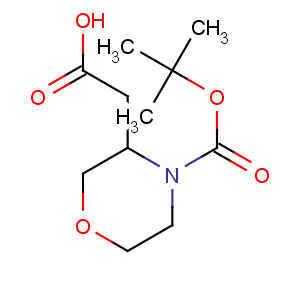 CAS No:859155-89-8 2-[4-[(2-methylpropan-2-yl)oxycarbonyl]morpholin-3-yl]acetic acid