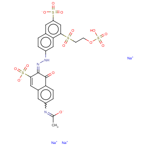 CAS No:85958-91-4 7-acetamido-4-hydroxy-3-[[6-sulpho-8-[[2-(sulphooxy)ethyl]sulphonyl]-2-naphthyl]azo]naphthalene-2-sulphonic acid, sodium salt