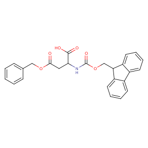 CAS No:86060-84-6 (2S)-2-(9H-fluoren-9-ylmethoxycarbonylamino)-4-oxo-4-<br />phenylmethoxybutanoic acid