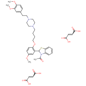 CAS No:86135-85-5 Benzothiazole, 2,3-dihydro-3-acetyl-2-(2-(4-(4-(2-(3,4-dimethoxyphenyl)ethyl)-1-piperazinyl)butoxy)-5-methoxyphenyl)-, (E)-2-butenedioate (1:2)