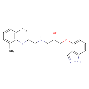 CAS No:86140-10-5 1-[2-(2,6-dimethylanilino)ethylamino]-3-(1H-indazol-4-yloxy)propan-2-ol