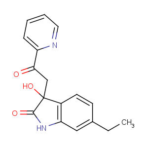 CAS No:864685-13-2 6-ethyl-3-hydroxy-3-(2-oxo-2-pyridin-2-ylethyl)-1H-indol-2-one