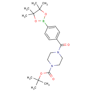 CAS No:864754-13-2 tert-butyl<br />4-[4-(4,4,5,5-tetramethyl-1,3,<br />2-dioxaborolan-2-yl)benzoyl]piperazine-1-carboxylate