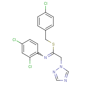 CAS No:86598-92-7 (4-chlorophenyl)methyl<br />N-(2,4-dichlorophenyl)-2-(1,2,4-triazol-1-yl)ethanimidothioate