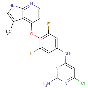 CAS No:867017-68-3 6-chloro-4-N-[3,5-difluoro-4-[(3-methyl-1H-pyrrolo[2,<br />3-b]pyridin-4-yl)oxy]phenyl]pyrimidine-2,4-diamine