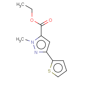 CAS No:868755-61-7 1H-Pyrazole-5-carboxylicacid, 1-methyl-3-(2-thienyl)-, ethyl ester