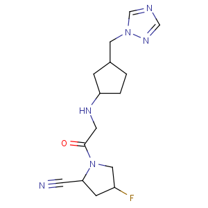 CAS No:868771-57-7 4-fluoro-1-[2-[[(1R,3S)-3-(1,2,<br />4-triazol-1-ylmethyl)cyclopentyl]amino]acetyl]pyrrolidine-2-carbonitrile