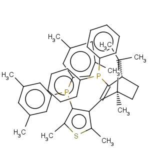 CAS No:868851-50-7 Phosphine,bis(3,5-dimethylphenyl)[4-[(1R,4S)-3-(diphenylphosphino)-1,7,7-trimethylbicyclo[2.2.1]hept-2-en-2-yl]-2,5-dimethyl-3-thienyl]-