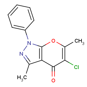 CAS No:87100-99-0 Pyrano[2,3-c]pyrazol-4(1H)-one,5-chloro-3,6-dimethyl-1-phenyl-