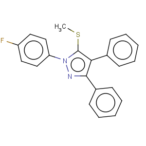 CAS No:871110-09-7 1H-Pyrazole,1-(4-fluorophenyl)-5-(methylthio)-3,4-diphenyl-