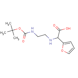 CAS No:871125-85-8 2-(furan-2-yl)-2-[2-[(2-methylpropan-2-yl)oxycarbonylamino]ethylamino]<br />acetic acid