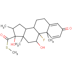 CAS No:87116-72-1 S-methyl<br />(8S,9R,10S,11S,13S,14S,16S,17R)-9-fluoro-11,17-dihydroxy-10,13,<br />16-trimethyl-3-oxo-6,7,8,11,12,14,15,<br />16-octahydrocyclopenta[a]phenanthrene-17-carbothioate