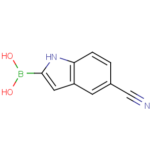 CAS No:871329-64-5 (5-cyano-1H-indol-2-yl)boronic acid