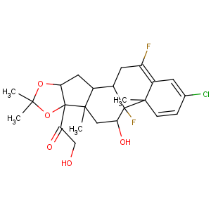 CAS No:87138-77-0 Pregna-1,3,5-trien-20-one,3-chloro-6,9-difluoro-11,21-dihydroxy-16,17-[(1-methylethylidene)bis(oxy)]-,(11b,16a)- (9CI)