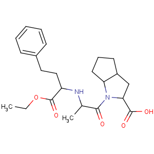 CAS No:87333-19-5 (2S,3aS,<br />6aS)-1-[(2S)-2-[[(2S)-1-ethoxy-1-oxo-4-phenylbutan-2-yl]amino]propanoyl]<br />-3,3a,4,5,6,6a-hexahydro-2H-cyclopenta[b]pyrrole-2-carboxylic acid