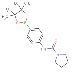 CAS No:874290-95-6 N-[4-(4,4,5,5-tetramethyl-1,3,<br />2-dioxaborolan-2-yl)phenyl]pyrrolidine-1-carboxamide