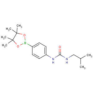 CAS No:874291-03-9 1-(2-methylpropyl)-3-[4-(4,4,5,5-tetramethyl-1,3,<br />2-dioxaborolan-2-yl)phenyl]urea