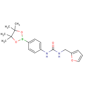 CAS No:874297-85-5 1-(furan-2-ylmethyl)-3-[4-(4,4,5,5-tetramethyl-1,3,<br />2-dioxaborolan-2-yl)phenyl]urea