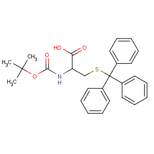 CAS No:87494-13-1 (2S)-2-[(2-methylpropan-2-yl)oxycarbonylamino]-3-tritylsulfanylpropanoic<br />acid