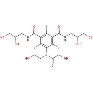 CAS No:87771-40-2 1-N,3-N-bis(2,<br />3-dihydroxypropyl)-5-[(2-hydroxyacetyl)-(2-hydroxyethyl)amino]-2,4,<br />6-triiodobenzene-1,3-dicarboxamide