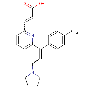 CAS No:87848-99-5 (E)-3-[6-[(E)-1-(4-methylphenyl)-3-pyrrolidin-1-ylprop-1-enyl]pyridin-2-<br />yl]prop-2-enoic acid