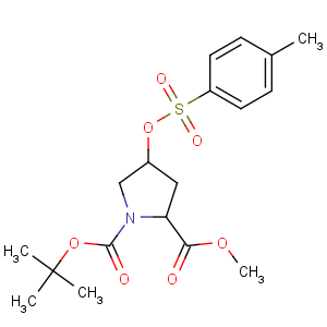CAS No:88043-21-4 1-O-tert-butyl 2-O-methyl<br />(2S,4R)-4-(4-methylphenyl)sulfonyloxypyrrolidine-1,2-dicarboxylate