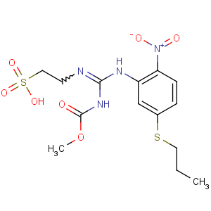 CAS No:88255-01-0 2-[[(methoxycarbonylamino)-(2-nitro-5-propylsulfanylanilino)methylidene]<br />amino]ethanesulfonic acid