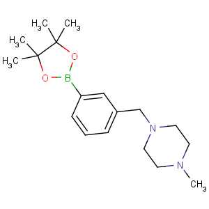 CAS No:883738-27-0 1-methyl-4-[[3-(4,4,5,5-tetramethyl-1,3,<br />2-dioxaborolan-2-yl)phenyl]methyl]piperazine