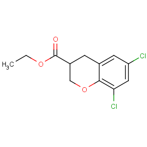 CAS No:885271-53-4 ethyl 6,8-dichloro-3,4-dihydro-2H-chromene-3-carboxylate