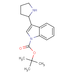 CAS No:885272-31-1 tert-butyl 3-pyrrolidin-2-ylindole-1-carboxylate