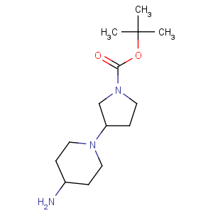 CAS No:885274-87-3 1-Pyrrolidinecarboxylicacid, 3-(4-amino-1-piperidinyl)-, 1,1-dimethylethyl ester