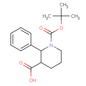 CAS No:885275-18-3 1-[(2-methylpropan-2-yl)oxycarbonyl]-2-phenylpiperidine-3-carboxylic<br />acid