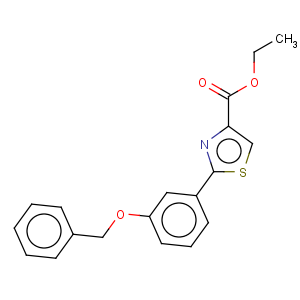 CAS No:885278-60-4 4-Thiazolecarboxylicacid, 2-[3-(phenylmethoxy)phenyl]-, ethyl ester