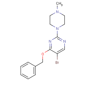 CAS No:885952-24-9 5-bromo-2-(4-methylpiperazin-1-yl)-4-phenylmethoxypyrimidine