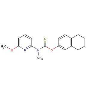 CAS No:88678-31-3 O-(5,6,7,8-tetrahydronaphthalen-2-yl)<br />N-(6-methoxypyridin-2-yl)-N-methylcarbamothioate