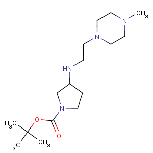 CAS No:887579-14-8 1-Pyrrolidinecarboxylicacid, 3-[[2-(4-methyl-1-piperazinyl)ethyl]amino]-, 1,1-dimethylethyl ester