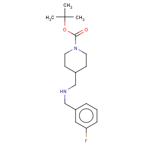 CAS No:887582-51-6 1-Piperidinecarboxylicacid, 4-[[[(3-fluorophenyl)methyl]amino]methyl]-, 1,1-dimethylethyl ester