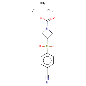 CAS No:887586-94-9 1-Azetidinecarboxylicacid, 3-[(4-cyanophenyl)sulfonyl]-, 1,1-dimethylethyl ester