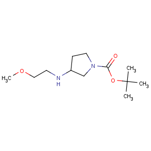 CAS No:887587-33-9 3-(2-methoxyethylamino)pyrrolidine-1-carboxylic acid tert-butyl ester