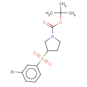 CAS No:887587-62-4 1-Pyrrolidinecarboxylicacid, 3-[(3-bromophenyl)sulfonyl]-, 1,1-dimethylethyl ester