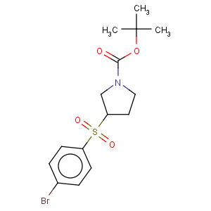 CAS No:887587-67-9 1-Pyrrolidinecarboxylicacid, 3-[(4-bromophenyl)sulfonyl]-, 1,1-dimethylethyl ester