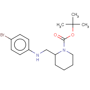 CAS No:887587-68-0 1-Piperidinecarboxylicacid, 2-[[(4-bromophenyl)amino]methyl]-, 1,1-dimethylethyl ester