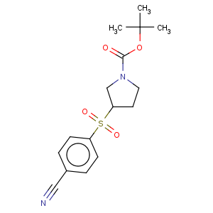 CAS No:887587-78-2 1-Pyrrolidinecarboxylicacid, 3-[(4-cyanophenyl)sulfonyl]-, 1,1-dimethylethyl ester