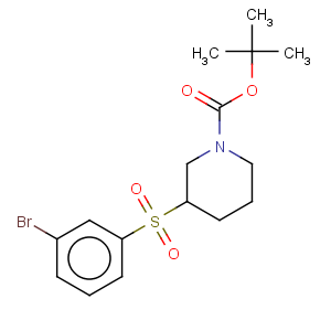 CAS No:887590-11-6 1-Piperidinecarboxylicacid, 3-[(3-bromophenyl)sulfonyl]-, 1,1-dimethylethyl ester