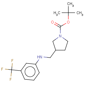 CAS No:887591-09-5 1-Pyrrolidinecarboxylicacid, 3-[[[3-(trifluoromethyl)phenyl]amino]methyl]-, 1,1-dimethylethyl ester