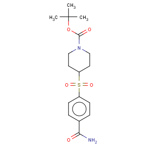 CAS No:887591-38-0 1-Piperidinecarboxylicacid, 4-[[4-(aminocarbonyl)phenyl]sulfonyl]-, 1,1-dimethylethyl ester